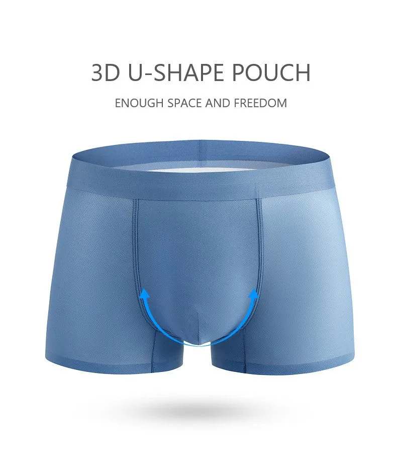 4-Pack Ultra Thin Ice Silk Mesh Underpants for Men JEWYEE 1176