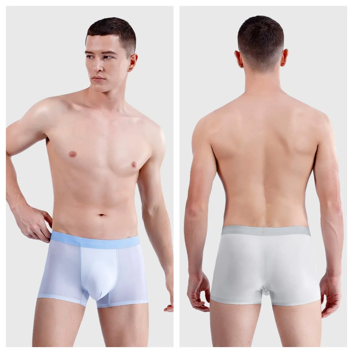 4-Pack Ultra Thin Ice Silk Mesh Underpants for Men JEWYEE 1176