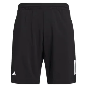 adidas Men's 3 Stripe Club Short 9-Inch (Black)