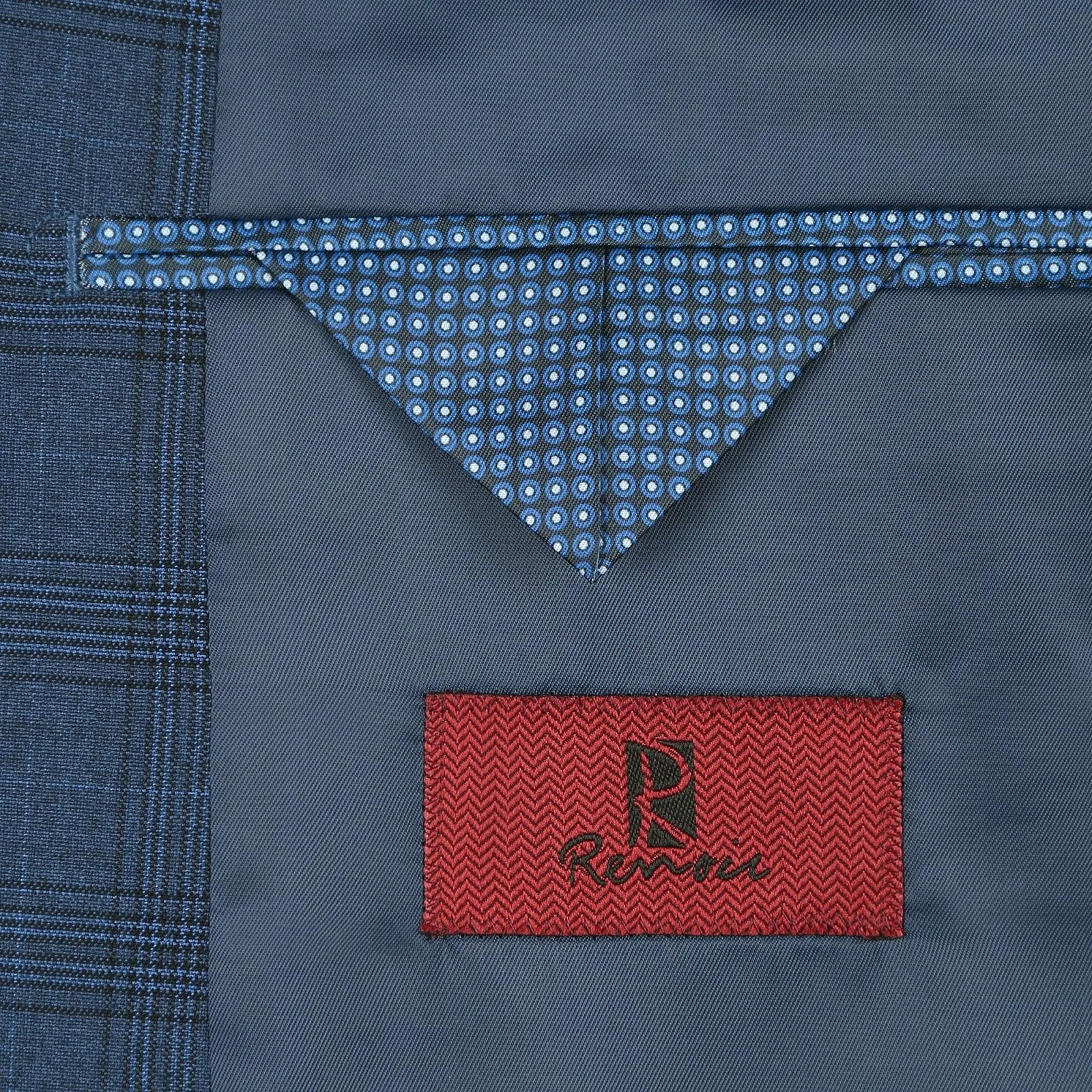 Alessandro Vitello by Renoir 3-Piece Classic Fit Single Breasted Windowpane Suit 278-2