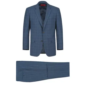 Alessandro Vitello by Renoir 3-Piece Classic Fit Single Breasted Windowpane Suit 278-2