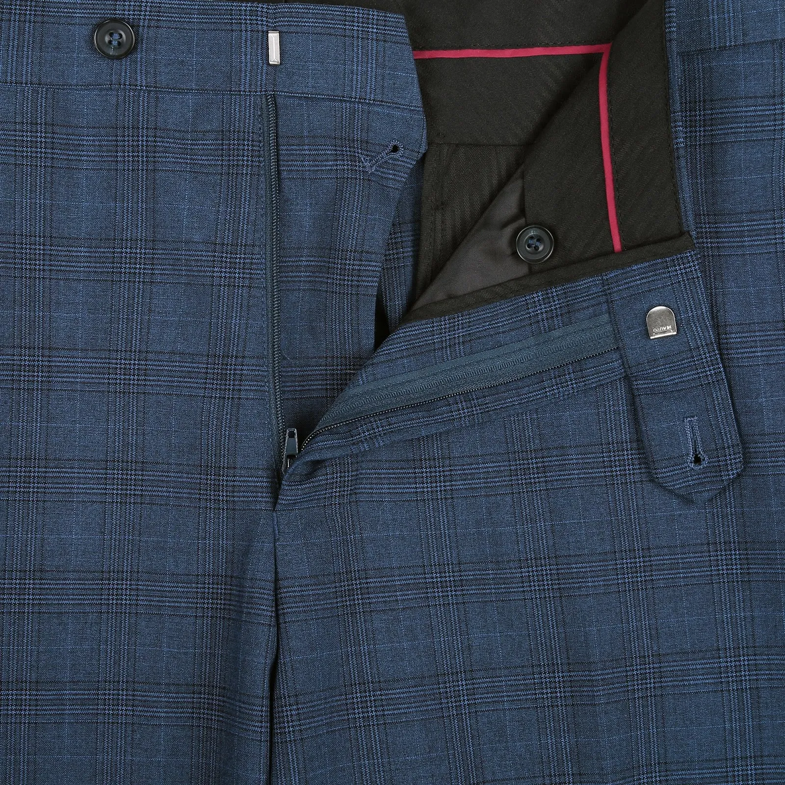 Alessandro Vitello by Renoir 3-Piece Classic Fit Single Breasted Windowpane Suit 278-2