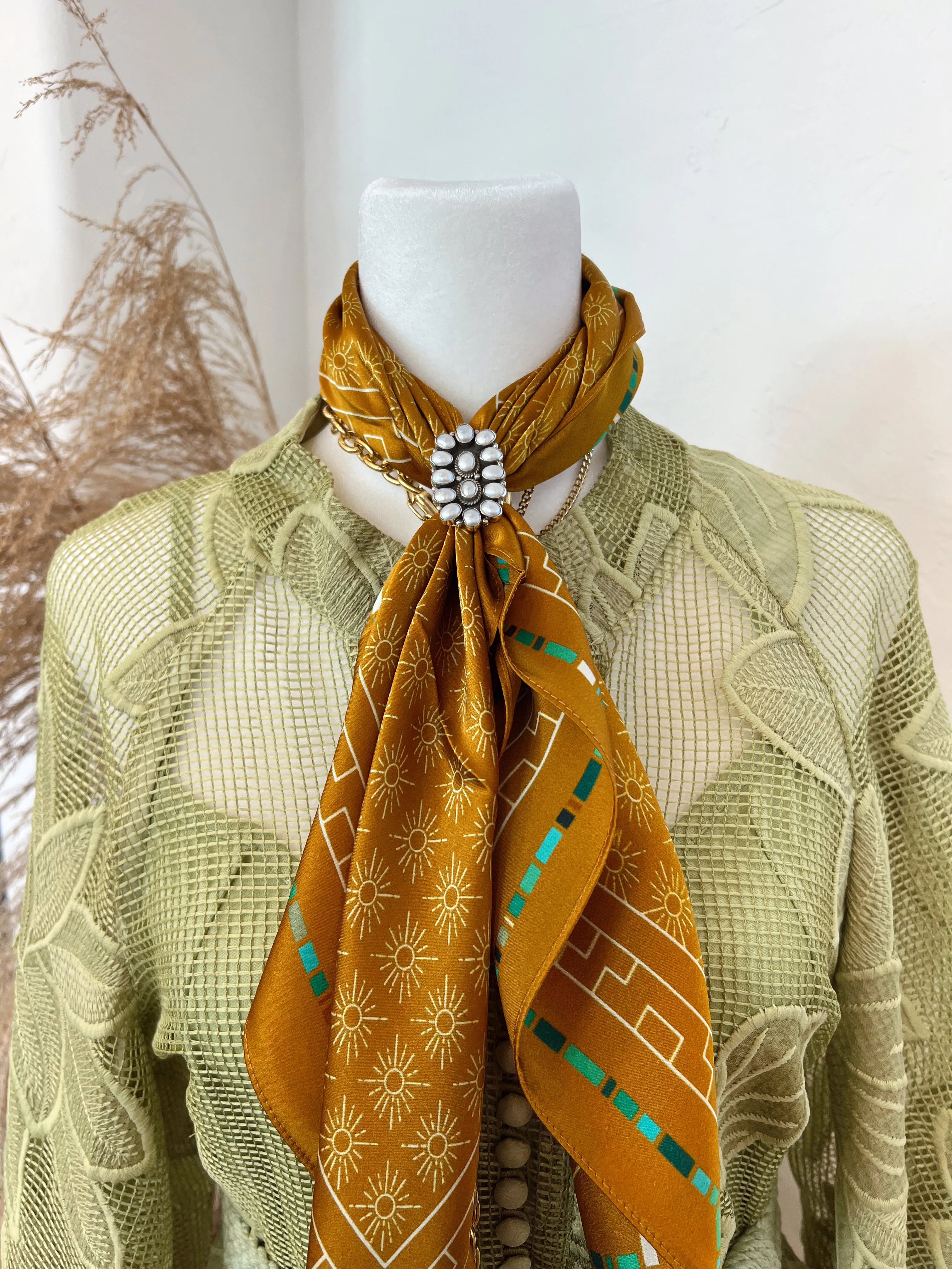 Allie Falcon Wild Rags - Beaded Brass