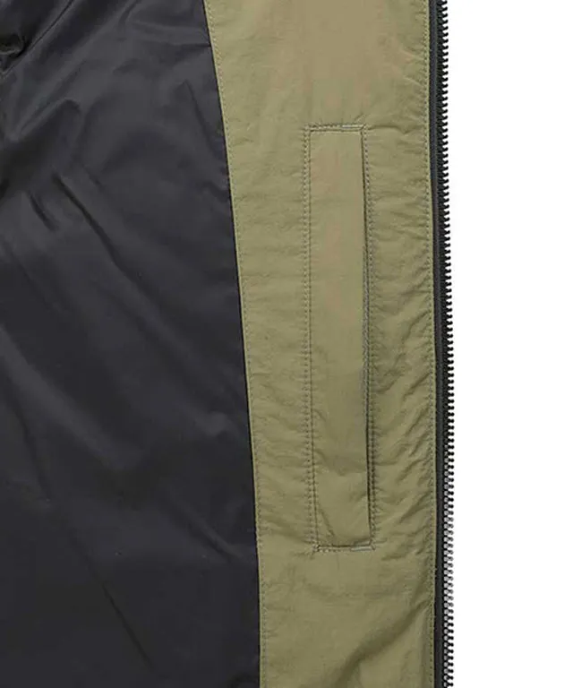 ANEW Golf: Men's Check Mix Down Vest - Khaki