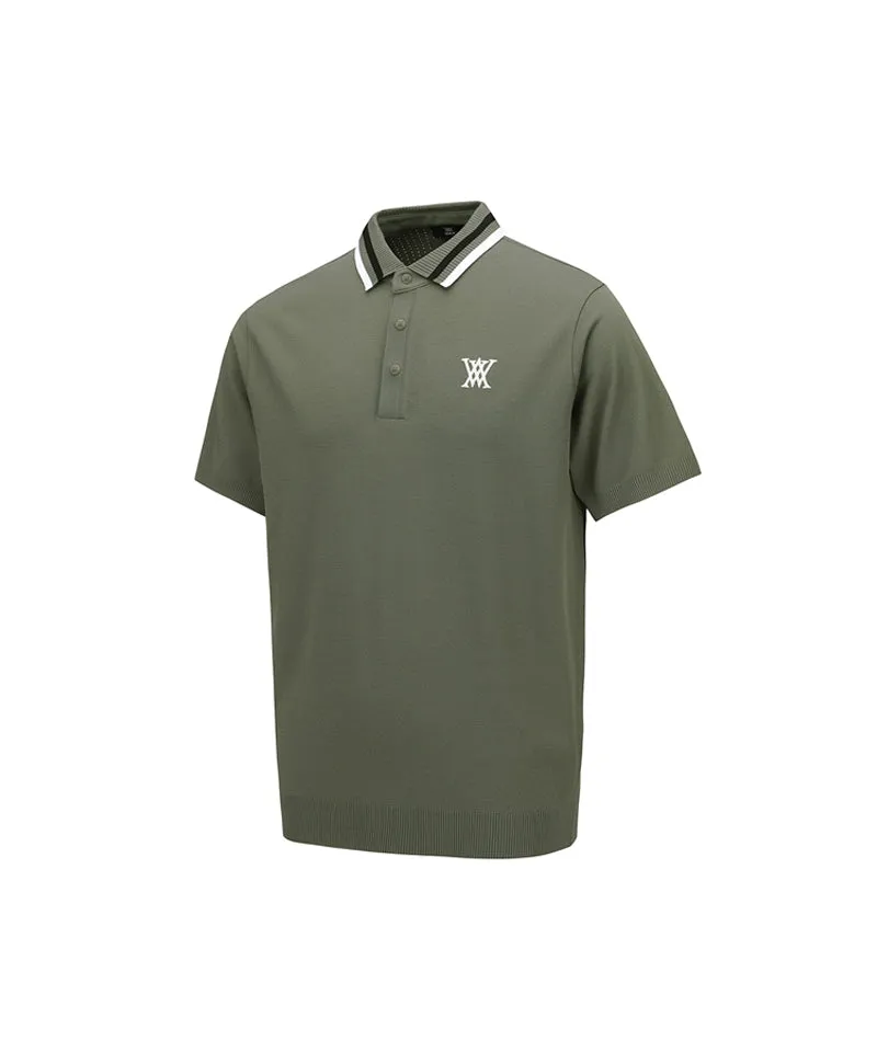ANEW Golf Men's Essential Collared Sweater - Khaki