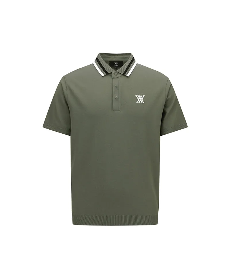 ANEW Golf Men's Essential Collared Sweater - Khaki