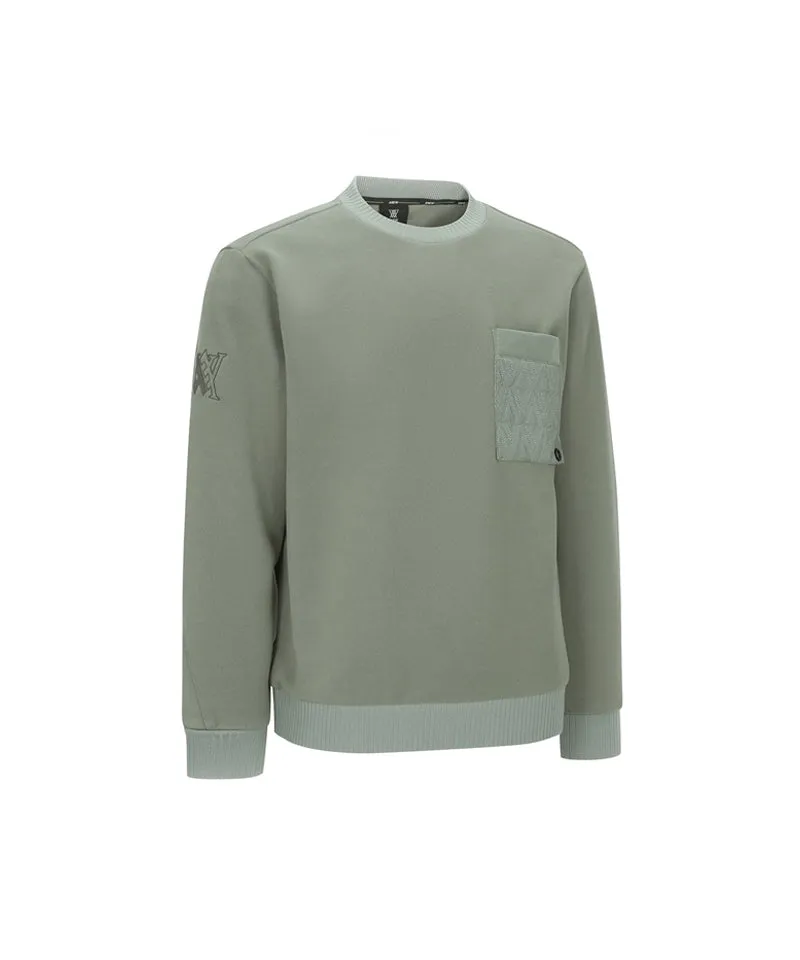ANEW Golf Men's Quilting Logo Point MTM - Light Khaki