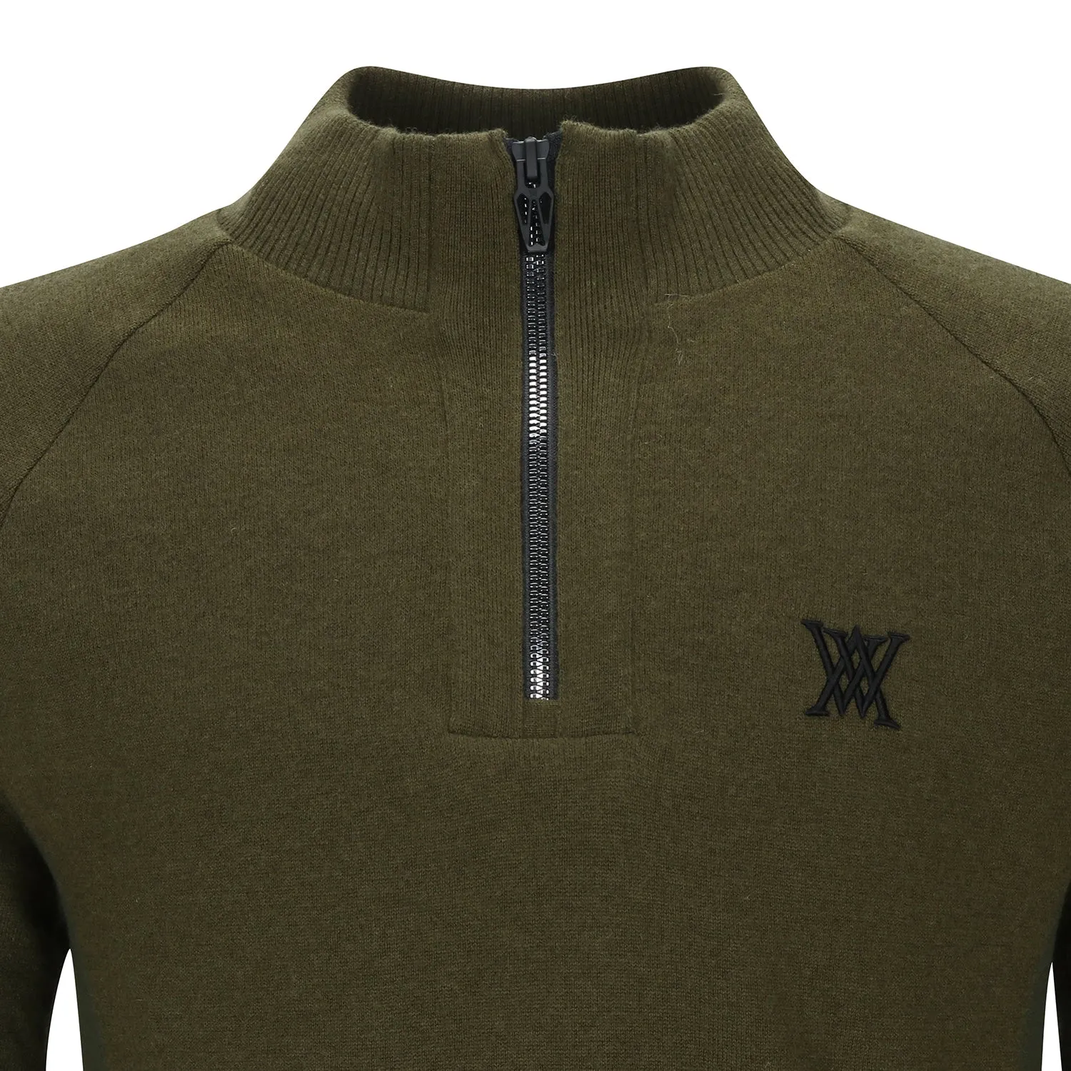 ANEW Golf Men's Wind Block Half Zip-up Pullover - Khaki