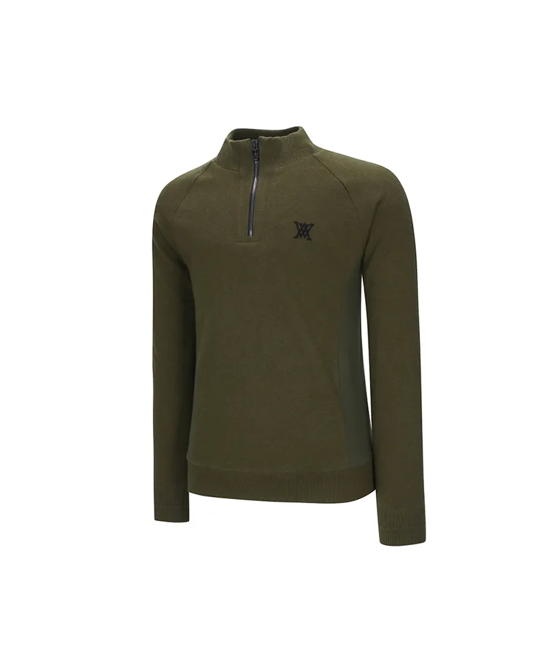 ANEW Golf Men's Wind Block Half Zip-up Pullover - Khaki