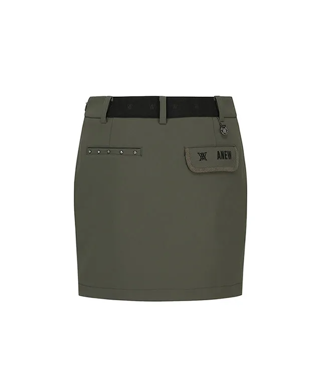 ANEW Golf: Women's Bonding H-Line Skirt - Khaki