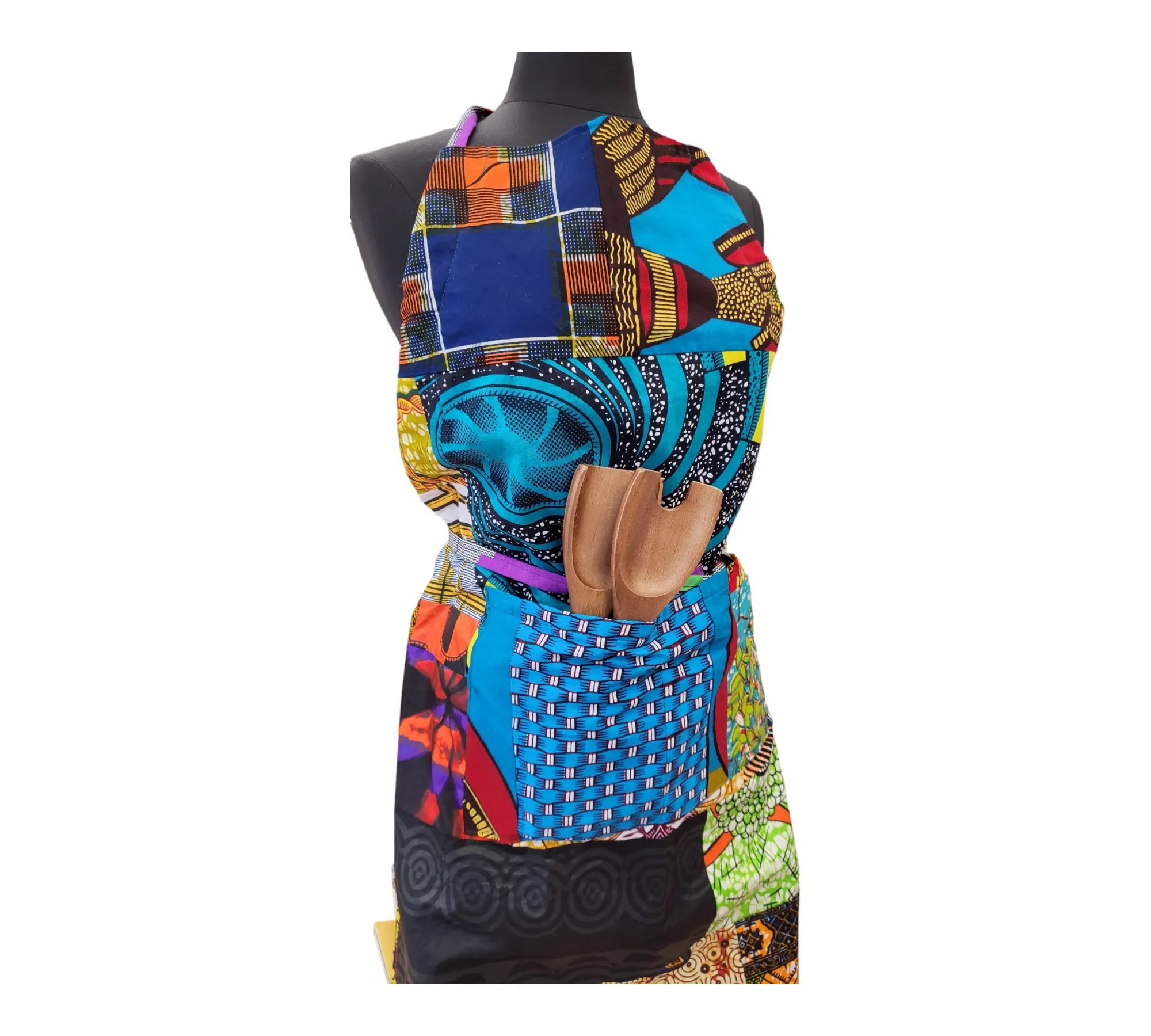 Ankara Patchwork Apron | Geri's Bluffing Boutique