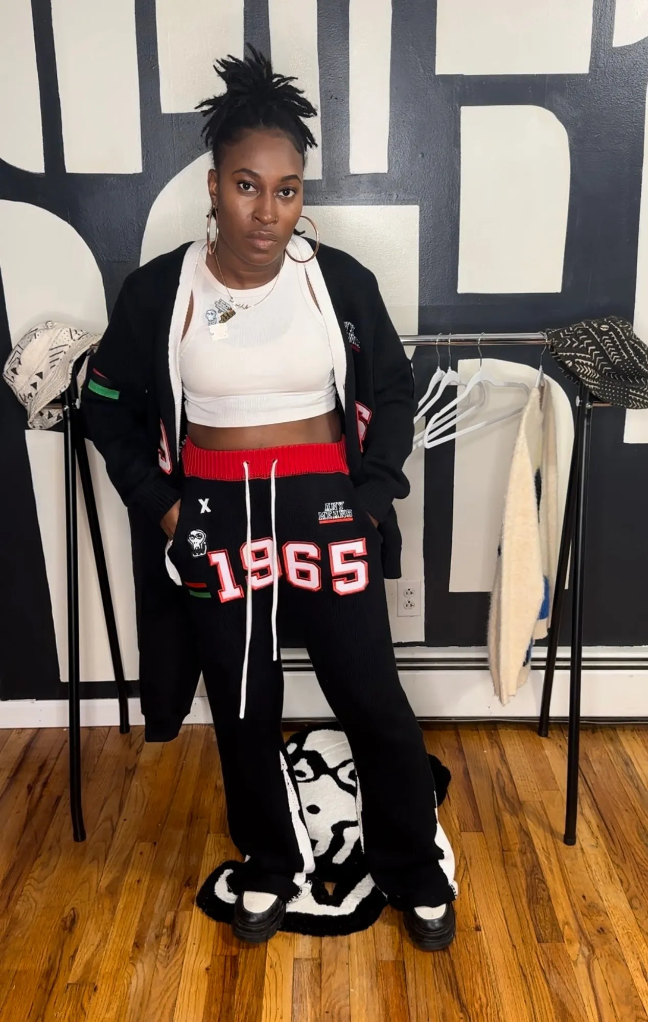 ANY MEANS Malcolm X 1965 Varsity Knitted Set