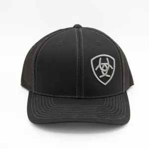 Ariat Offset Trucker Hat in Black | 1597801