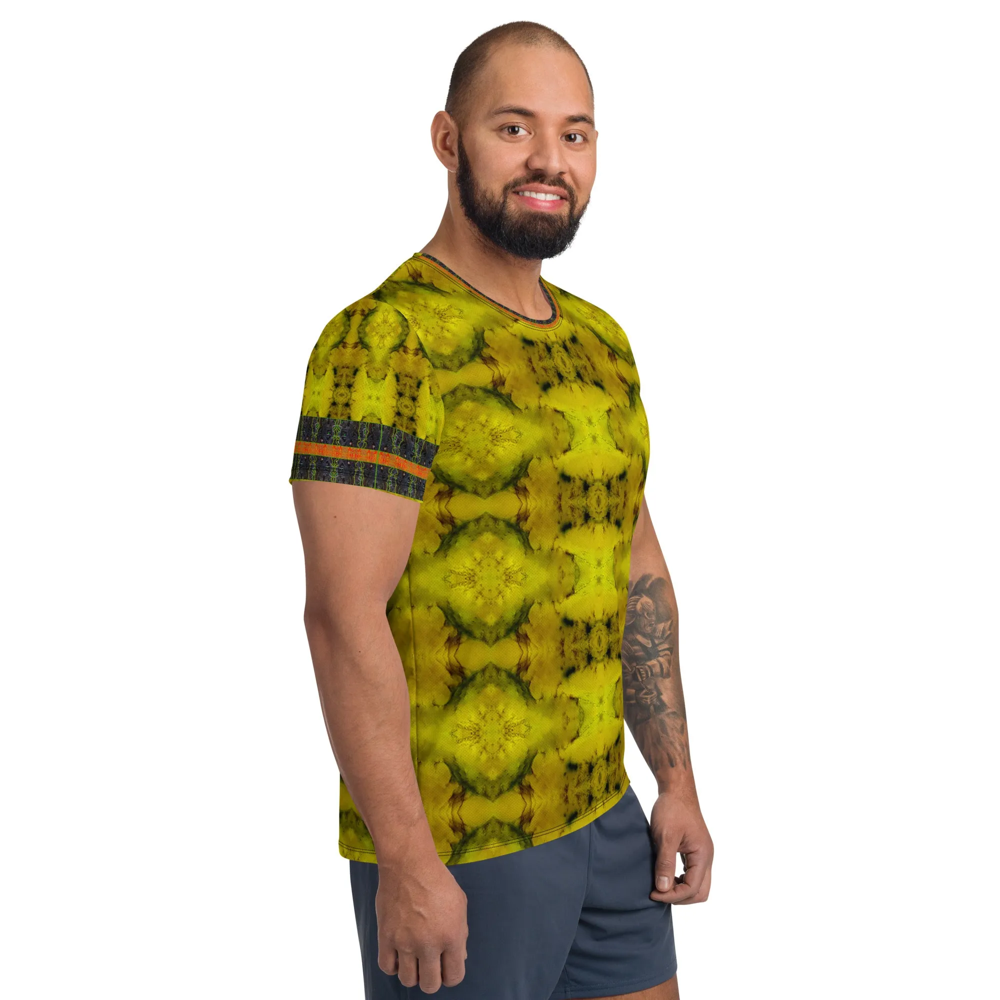 Athletic T-Shirt (His/Virilis)(Tree Link Stripe) RJSTH@Fabric#1 RJSTHS2021 RJS