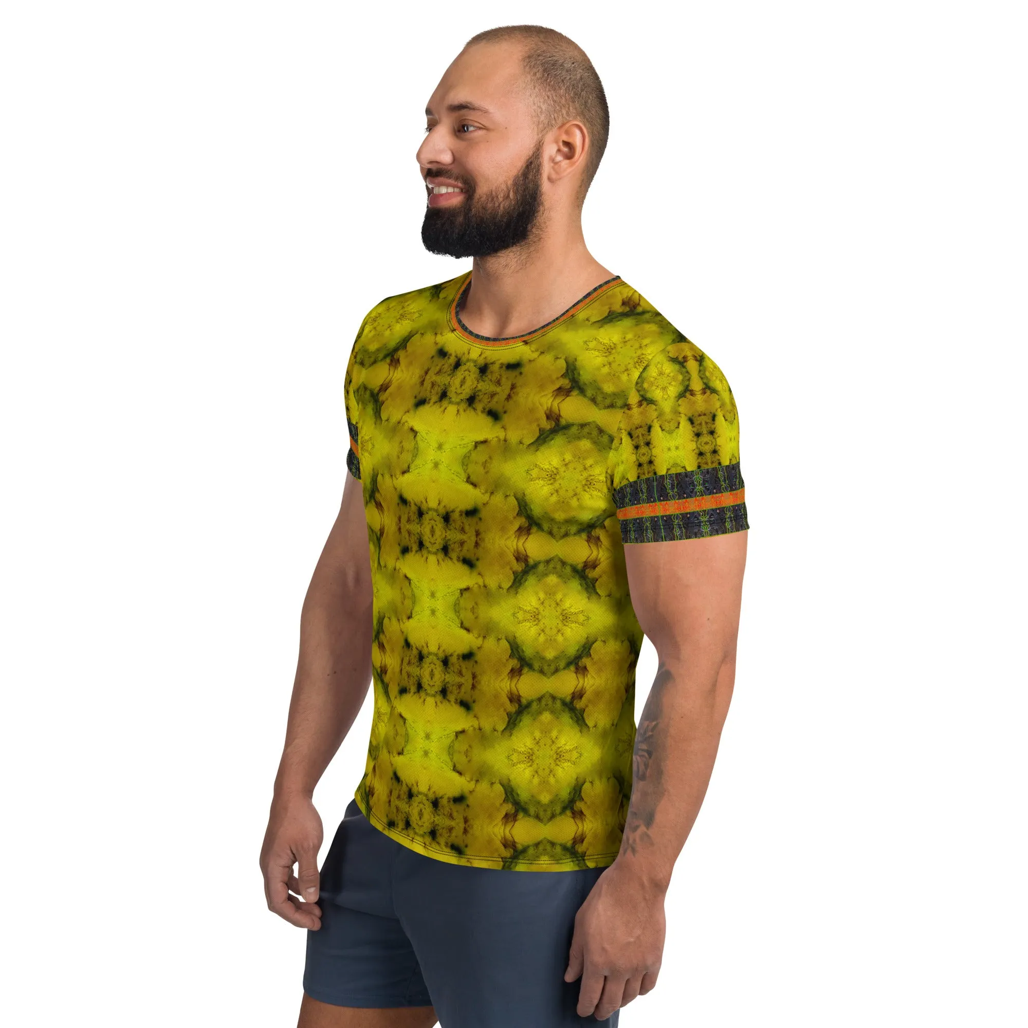 Athletic T-Shirt (His/Virilis)(Tree Link Stripe) RJSTH@Fabric#1 RJSTHS2021 RJS