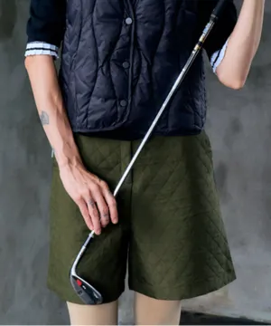 BENECIA 12 Quilted 3/4 Pants - Khaki