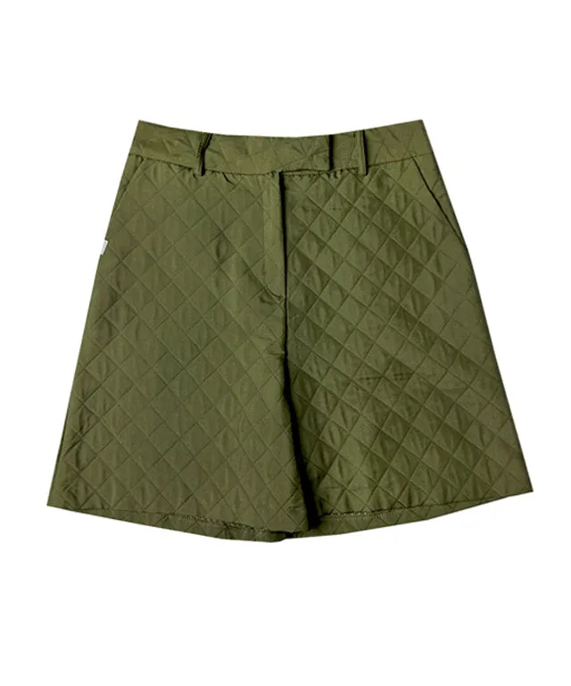 BENECIA 12 Quilted 3/4 Pants - Khaki