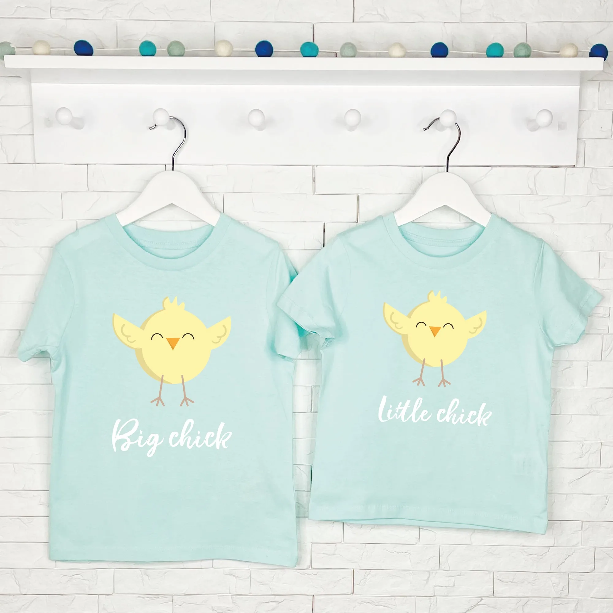 Big Chick Little Chick Easter T Shirt Set