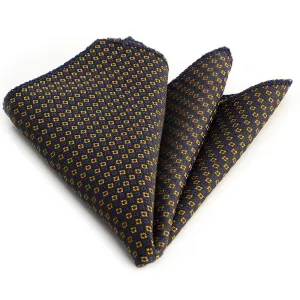 Black Gold Pocket Square for Men - Premium Silk Handkerchiefs for Suits