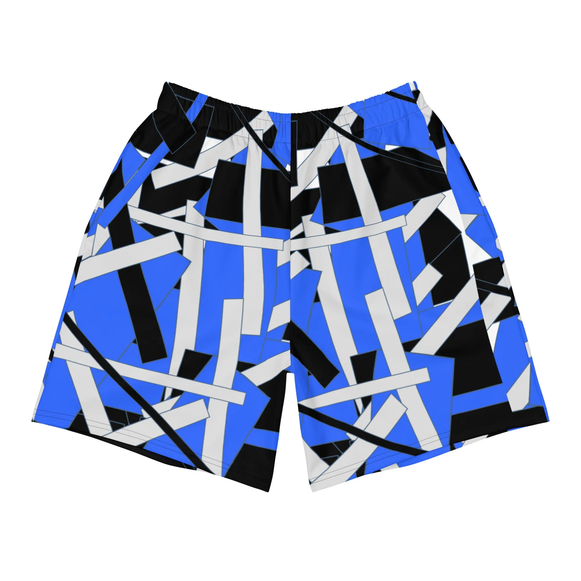Blue Geometric Men's Athletic Shorts