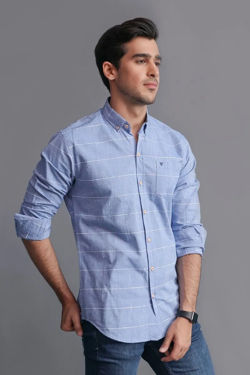BLUE PLAID SHIRT