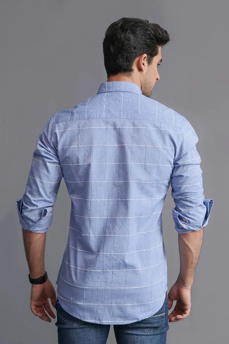 BLUE PLAID SHIRT