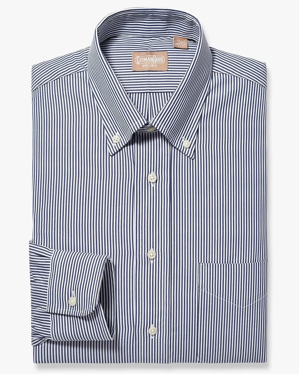 Button Down Bengal Stripe Navy