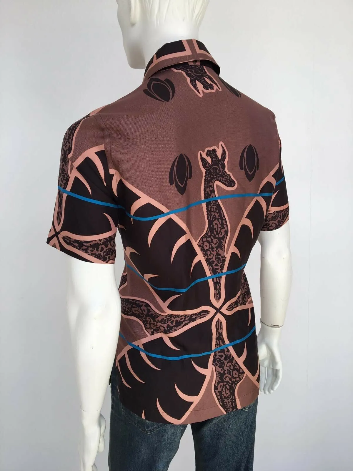 Chapman Giraffe Short Sleeve Silk Shirt
