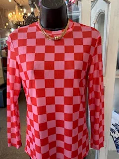 Checkered Burnout - Pink Mix