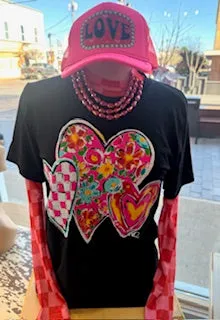 Checkered Burnout - Pink Mix