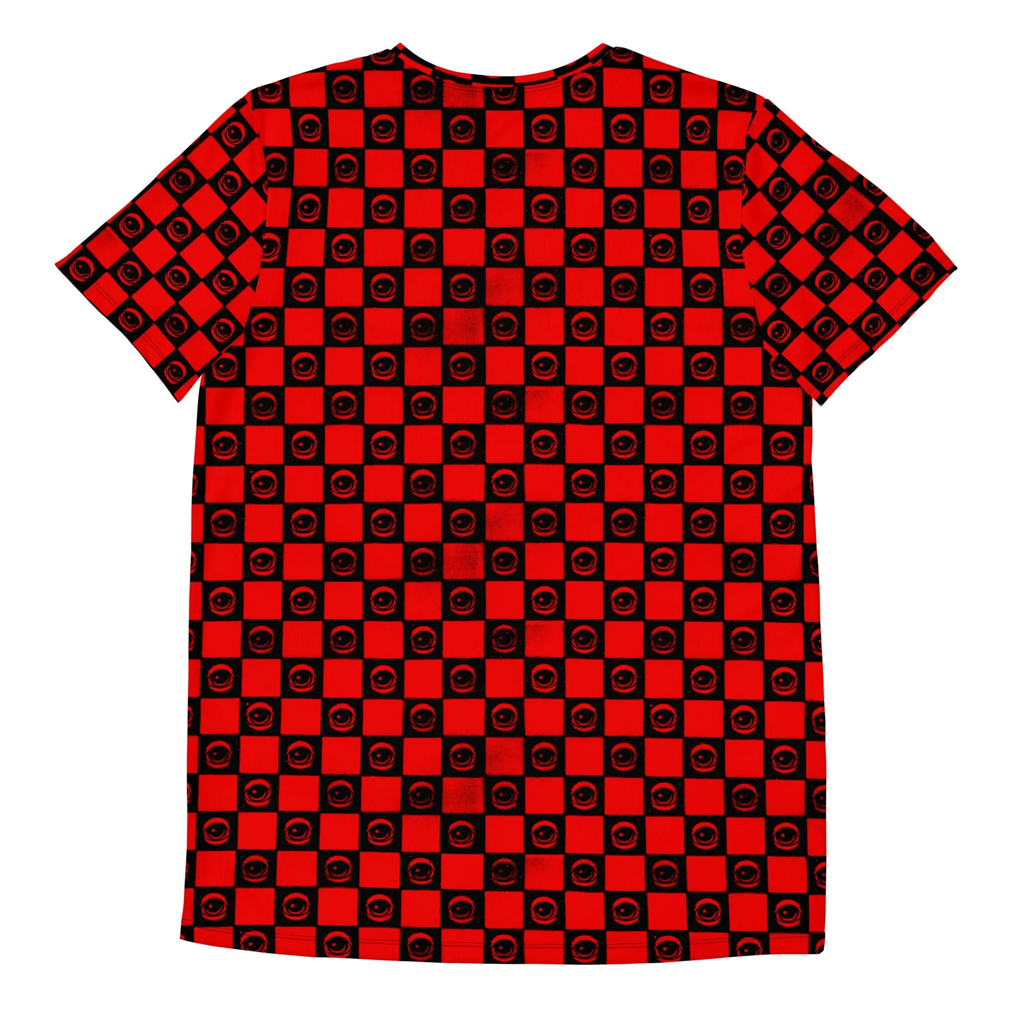 Checkered Eyez All-Over Print Men's Athletic T-shirt