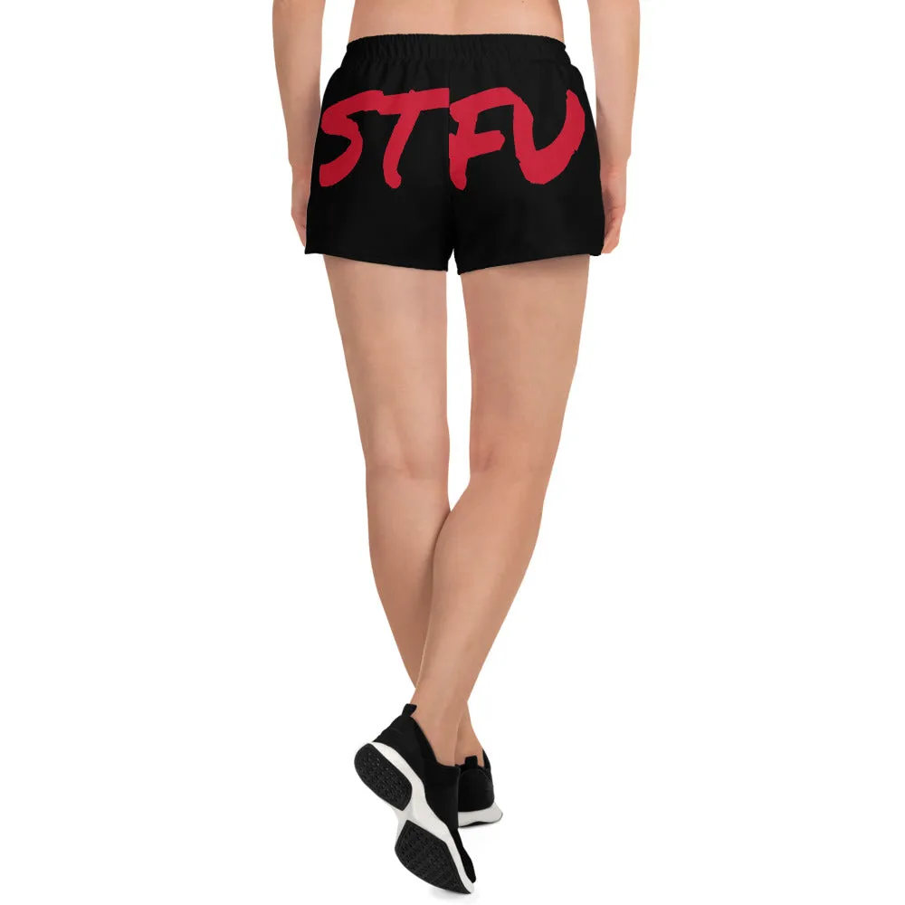 Classic STFU Logo Women’s Athletic Shorts - Black