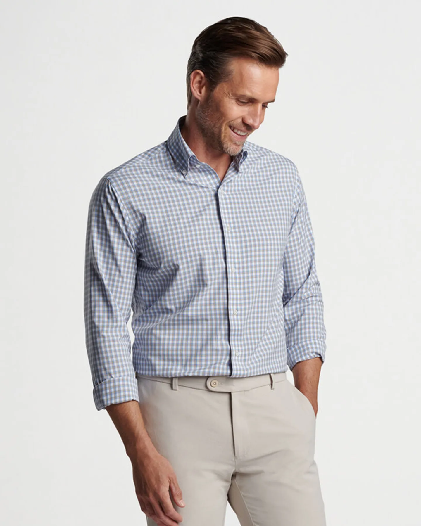 COLE PERFORMANCE POPLIN SHIRT - SUMMER DUNES