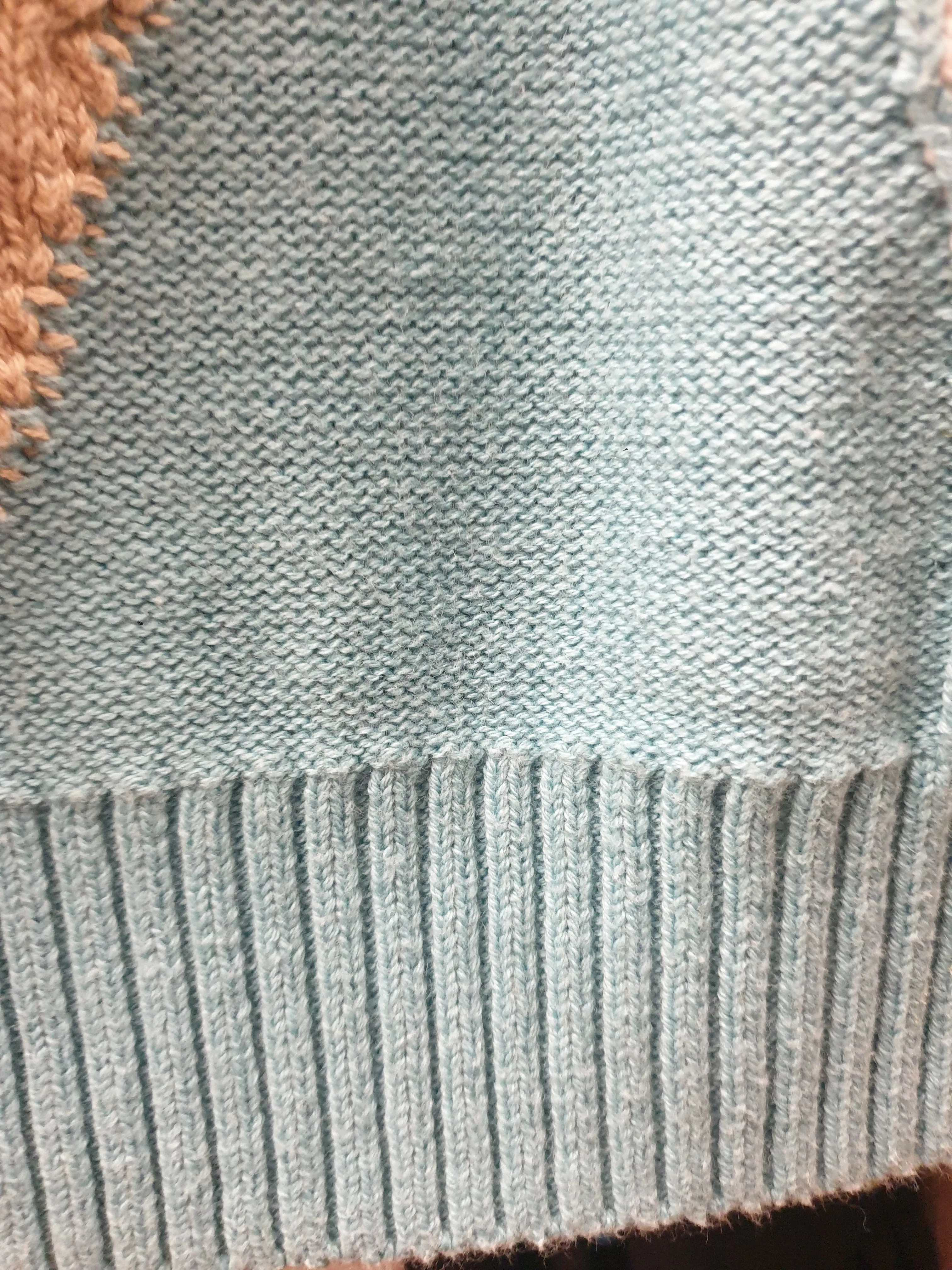Cos wool-cotton uniquely textured patchwork jumper size S