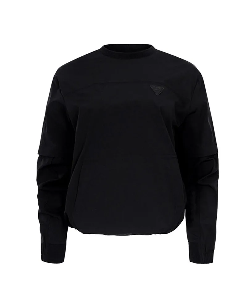 CREVE NINE: Men's Detachable Sleeve Field Anorak - Black