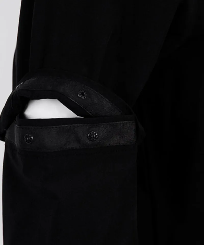 CREVE NINE: Men's Detachable Sleeve Field Anorak - Black