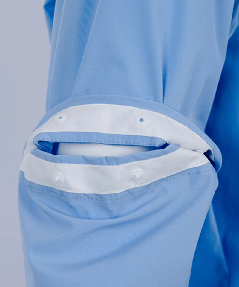 CREVE NINE: Men's Detachable Sleeve Field Anorak - Sky Blue