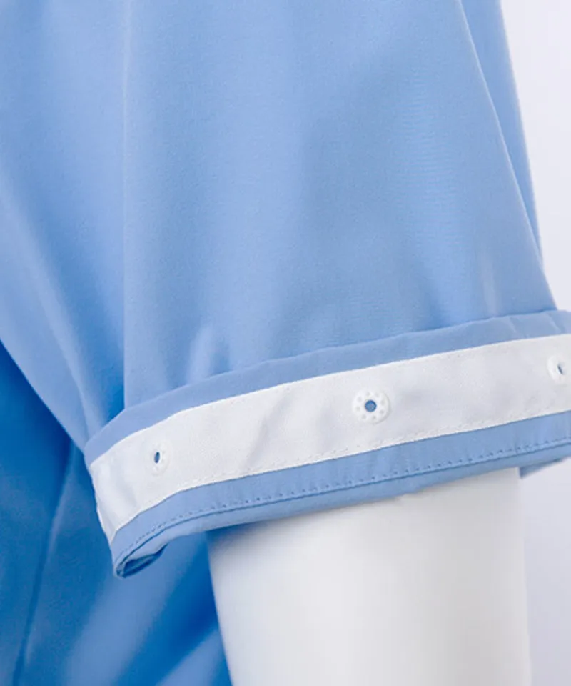 CREVE NINE: Men's Detachable Sleeve Field Anorak - Sky Blue