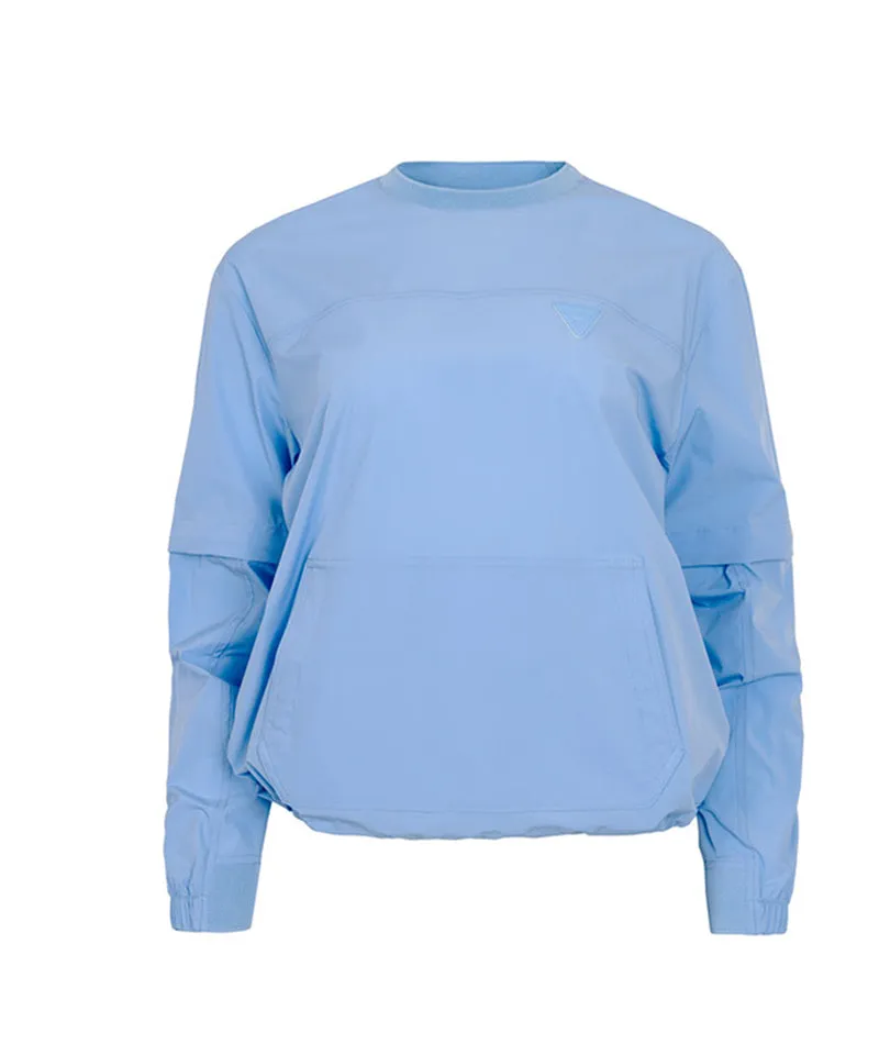 CREVE NINE: Men's Detachable Sleeve Field Anorak - Sky Blue