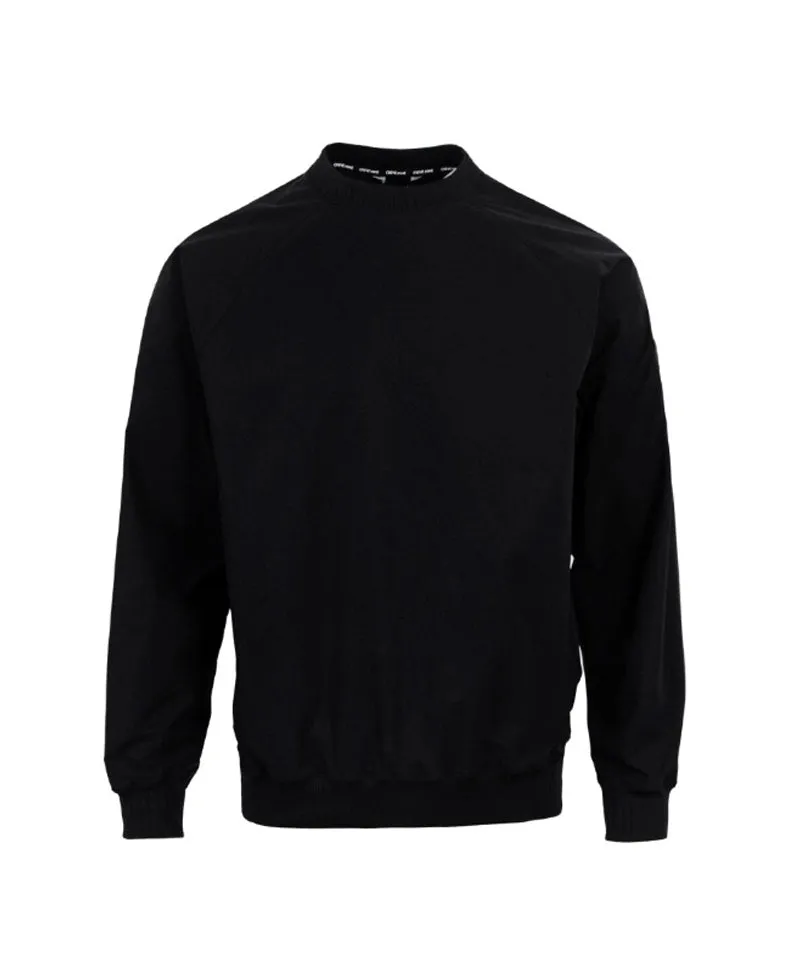 CREVE NINE: Men's Woven Ragrang Sweatshirt - Black