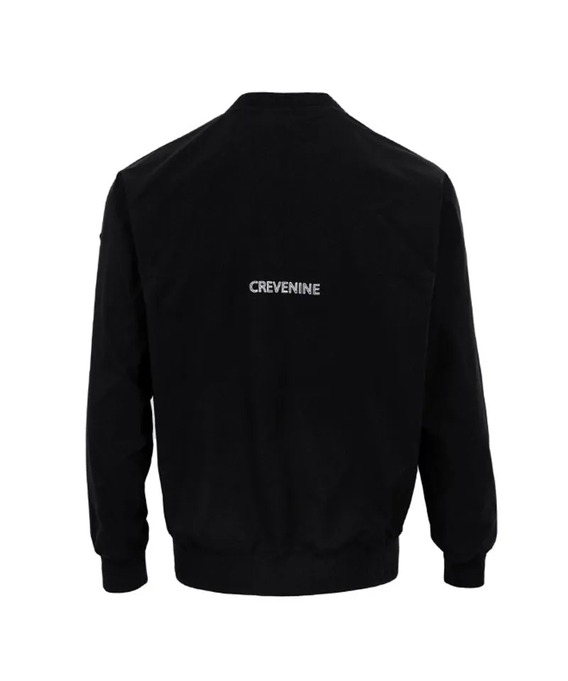 CREVE NINE: Men's Woven Ragrang Sweatshirt - Black