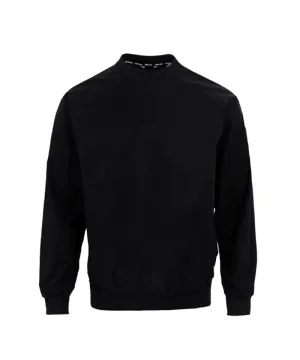CREVE NINE: Men's Woven Ragrang Sweatshirt - Black