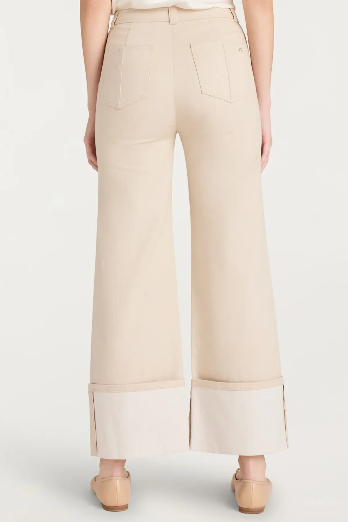 Cuffed Benji Pant in Khaki