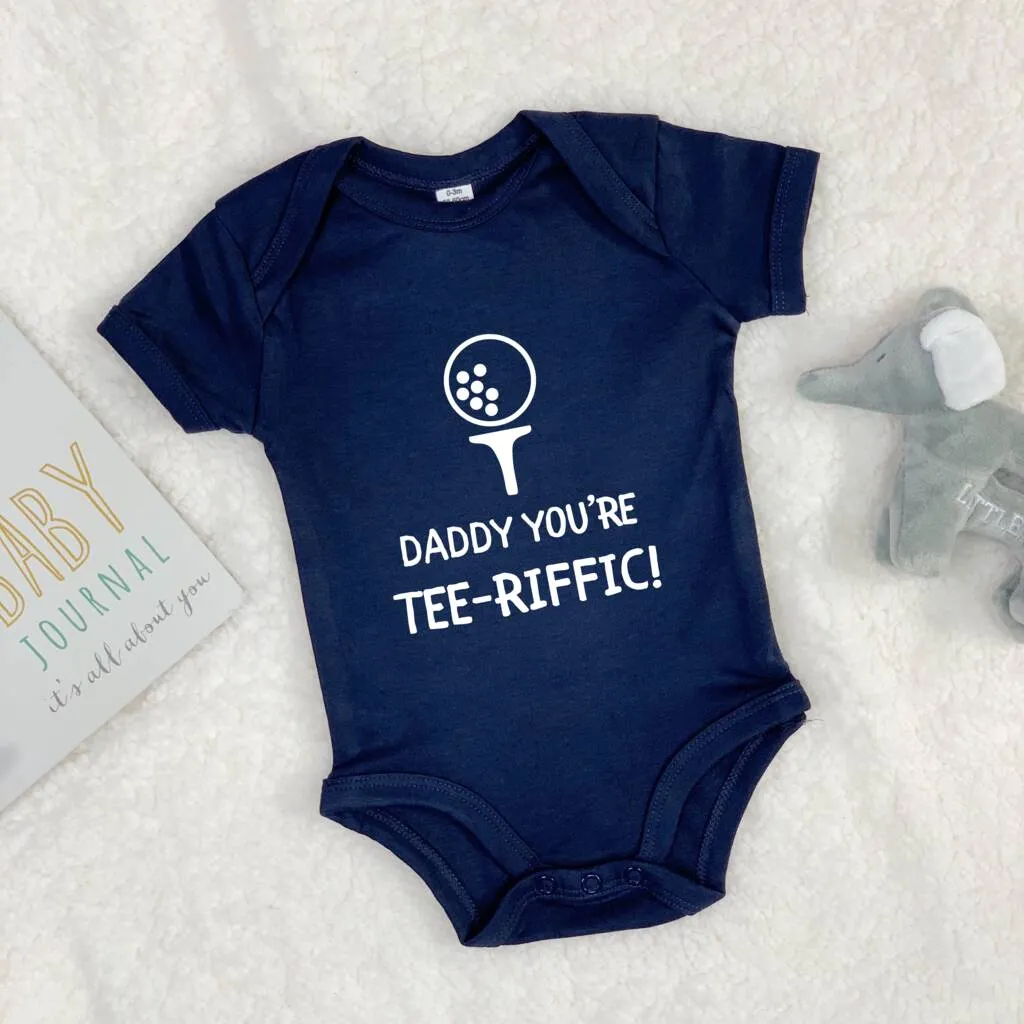 Daddy You're Tee Riffic Golf Babygrow