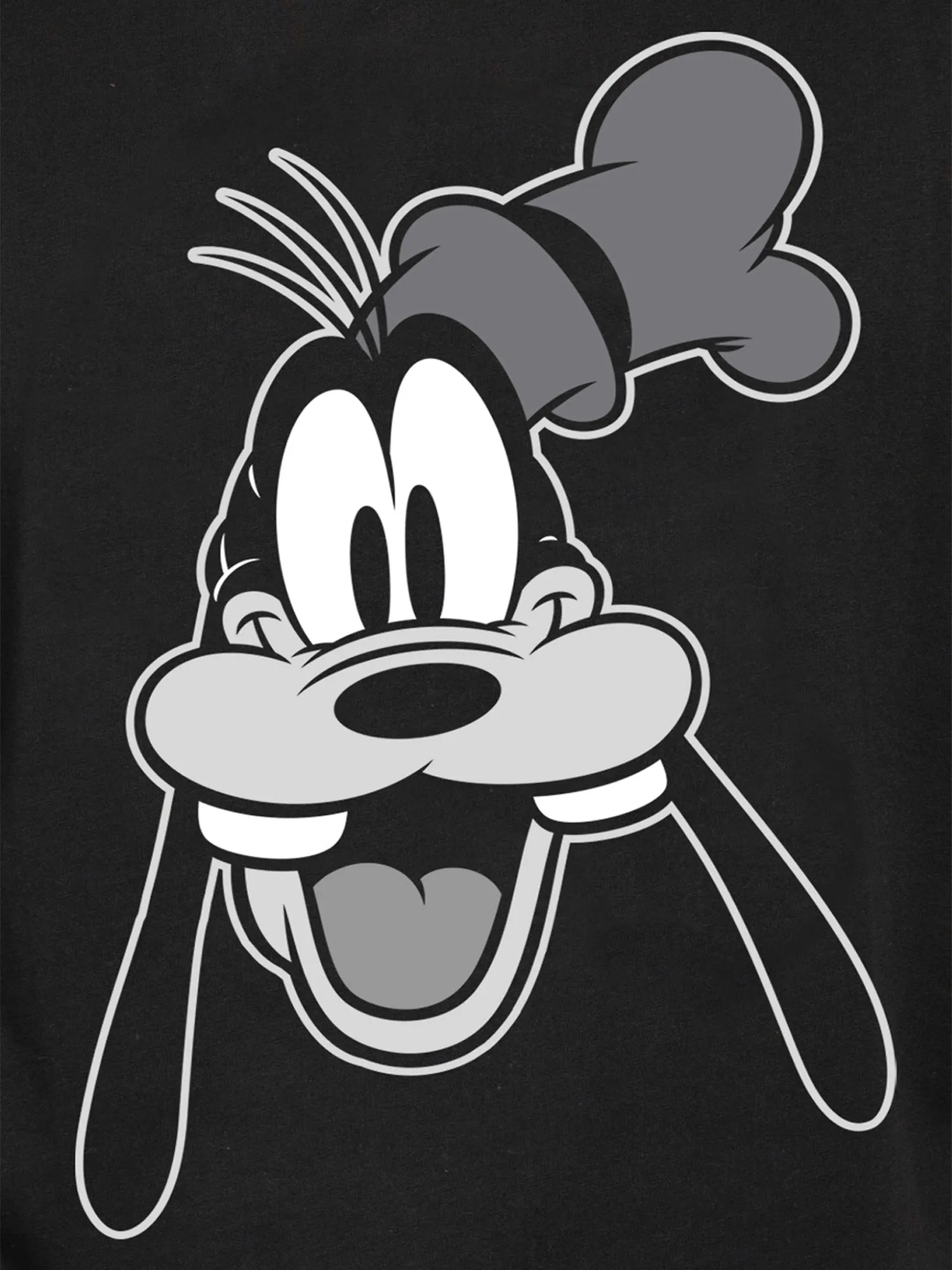 Disney Men's Goofy T-Shirt Short Sleeve Retro Design Black (Size 2XL Only)