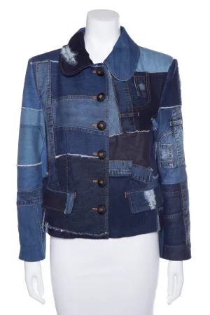 Dolce & Gabbana Denim Patchwork Jacket SZ 44