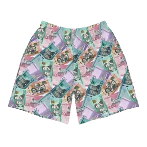 Dominican Pesos Men's Athletic Long Shorts Swimsuit