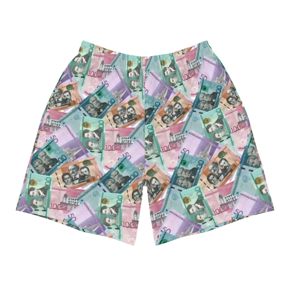 Dominican Pesos Men's Athletic Long Shorts Swimsuit