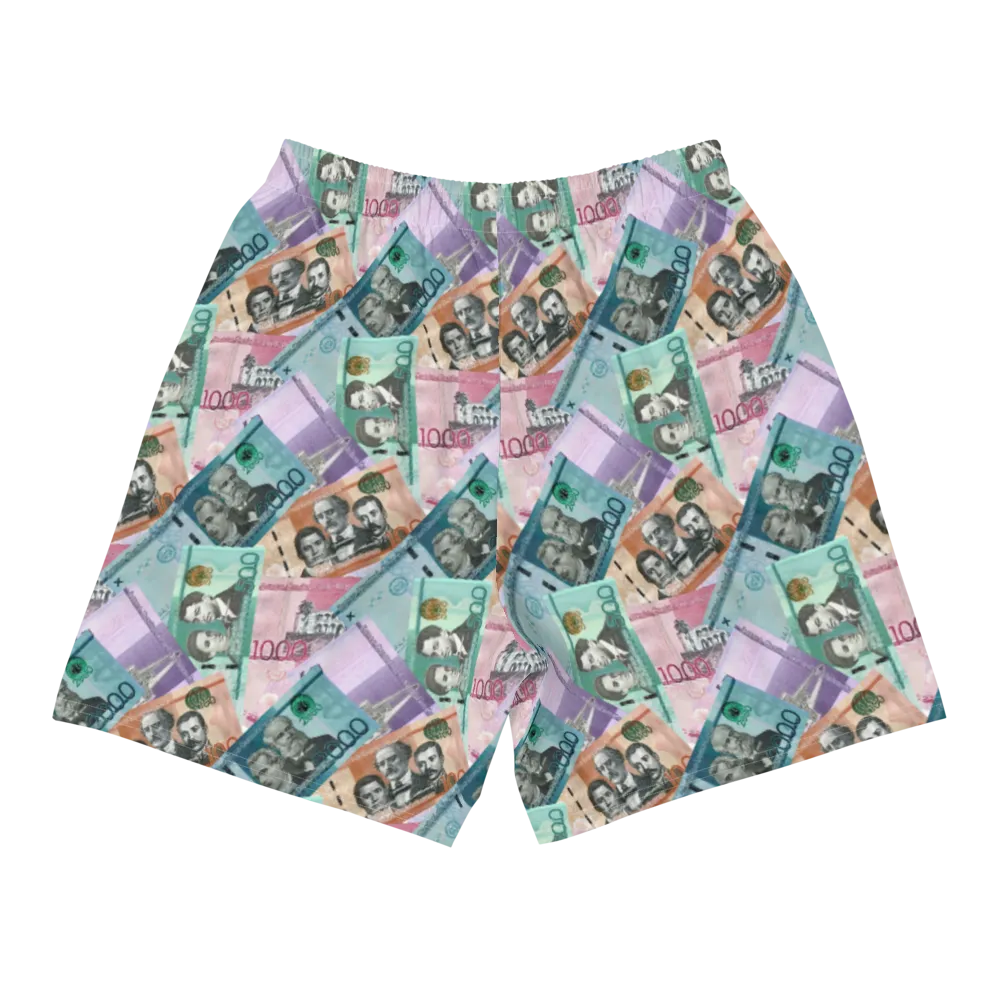 Dominican Pesos Men's Athletic Long Shorts Swimsuit