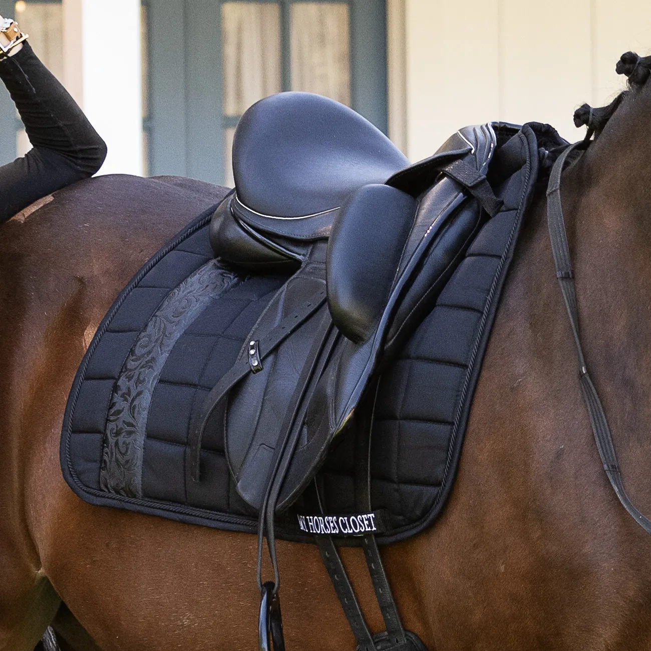 Dressage Saddle Pad Versailles Black Damask Black